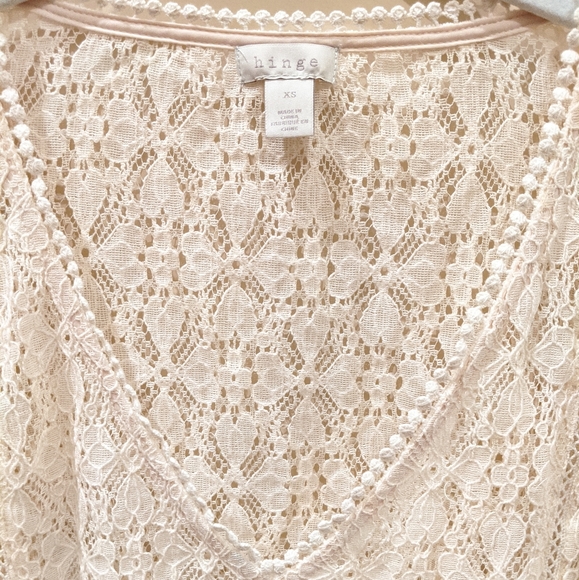 Hinge Lace Button Sleeve Peasant Blouse - Picture 5 of 8